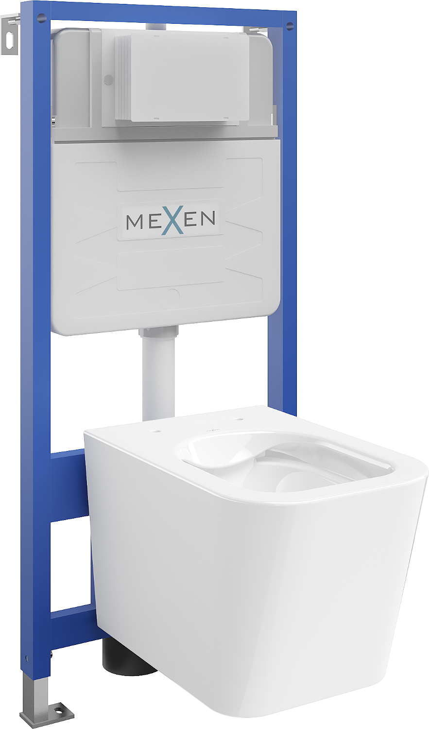 Mexen podomietkový WC systém Felix Slim s WC misou Teo, biela- 6103385XX00