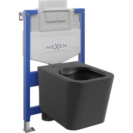 Mexen podomietkový WC systém Felix XS-U s WC misou Teo, čierna matná - 6853385XX85