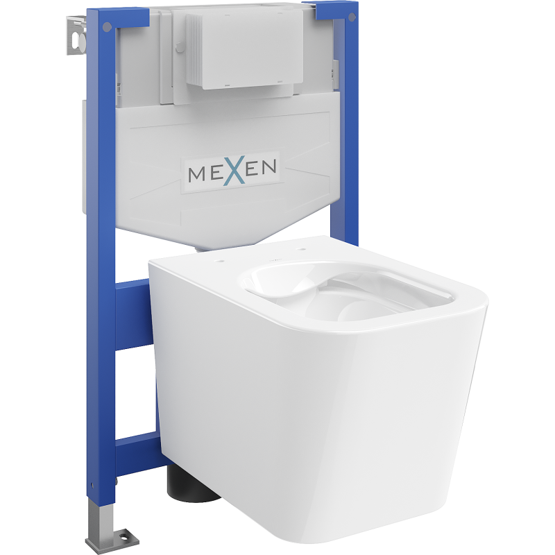Mexen podomietkový WC systém Felix XS-F s WC misou Teo, biela- 6803385XX00
