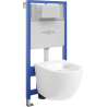 Mexen podomietkový WC systém Felix XS-U s WC misou Lena, biela- 6103322XX00