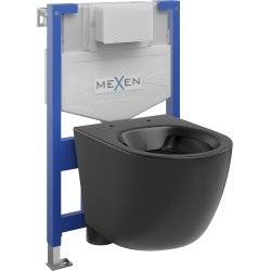 Mexen podomietkový WC systém Felix XS-F s WC misou Lena, čierna matná - 6803322XX85