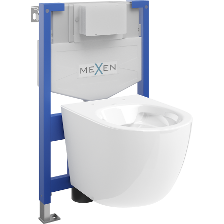 Mexen podomietkový WC systém Felix XS-F s WC misou Lena, biela- 6803322XX00