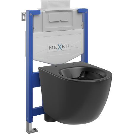 Mexen podomietkový WC systém Felix XS-U s WC misou Lena, čierna matná - 6853322XX85