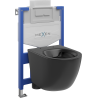 Mexen podomietkový WC systém Felix XS-U s WC misou Lena, čierna matná - 6853322XX85