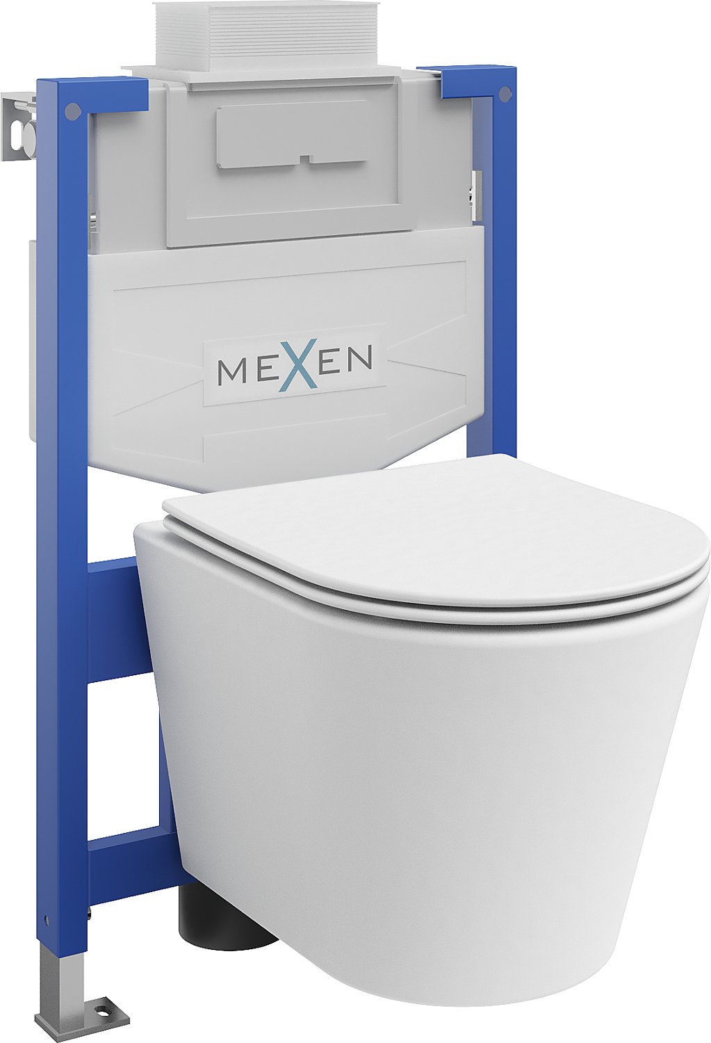 Mexen podomietkový WC systém Felix XS-U s WC misou Rico a pomaly klesajúcou doskou, bielamat - 68530724001
