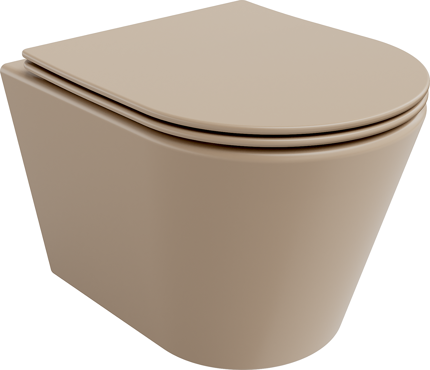 Mexen Rico WC misa Rimless s pomaly padajúcim sedátkom, duroplast, cappucino matná - 30724064