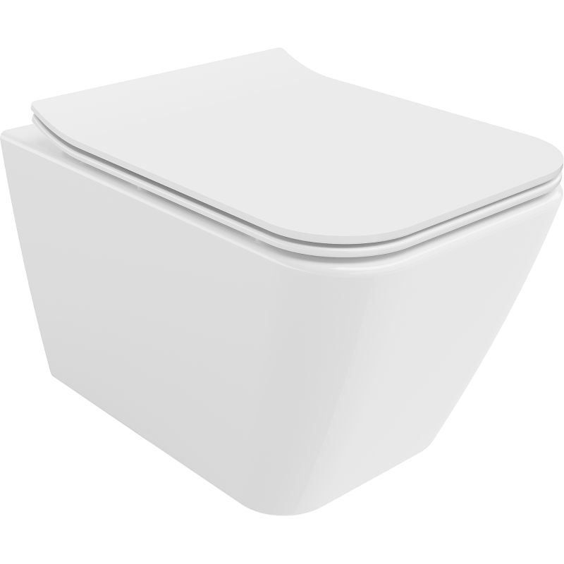 Mexen Cube WC misa Rimless s pomaly padajúcim sedátkom, duroplast, biela - 30924000