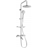 Mexen KT40 vaňovo-sprchová súprava s dažďovými tryskami a termostatickou batériou, chrómová - 779004093-00