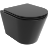 Mexen Rico WC misa Rimless s pomaly padajúcim sedátkom, duroplast, čierna matná - 30721085
