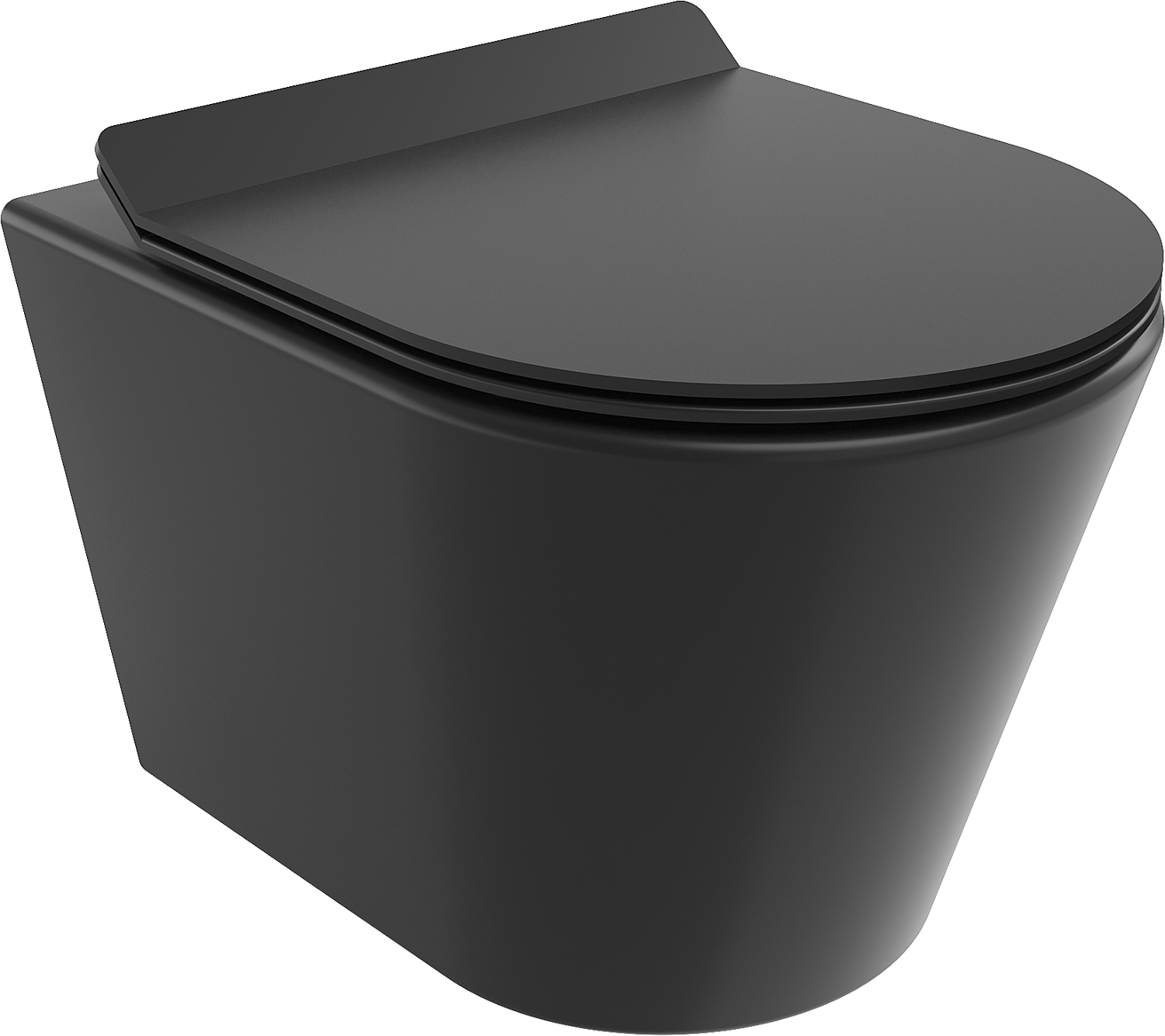 Mexen Rico WC misa Rimless s pomaly padajúcim sedátkom, duroplast, čierna matná - 30720185