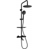 Mexen KT67 vaňovo-sprchová súprava s dažďovými tryskami a termostatickou batériou, čierna - 779006793-70
