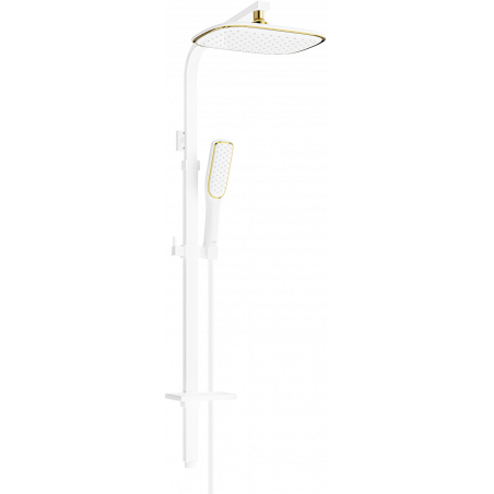 Mexen Q49 sprchový stĺp, biela/zlatá - 798494995-25