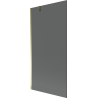 Mexen Next vaňová zástena jednokrídlová 90 x 150 cm, Grafitová čierna, Zlatá - 895-090-000-00-40-50