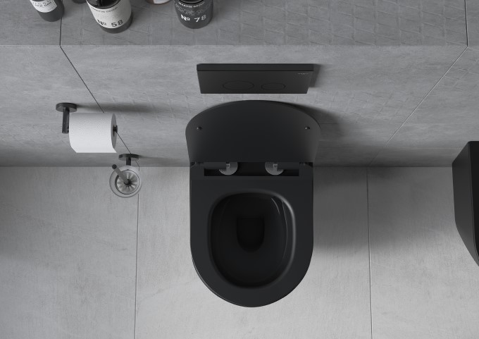 Pojemníky a kefy na WC čierne