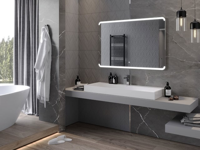 Nástenné zrkadlo s osvetlením