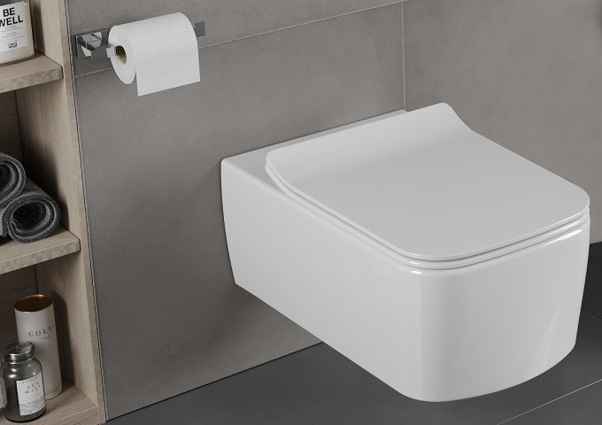 WC misa a sedadlo s pomalým spádom