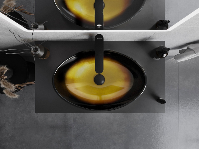 Stredne široká kúpeľňová skrinka pod umývadlo