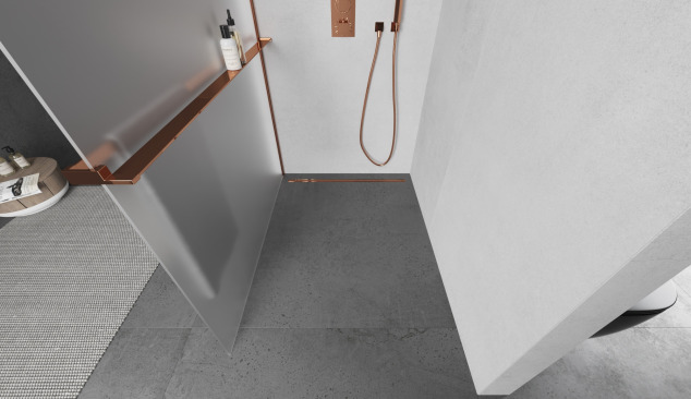 Exkluzívne ružové zlato v kúpeľni